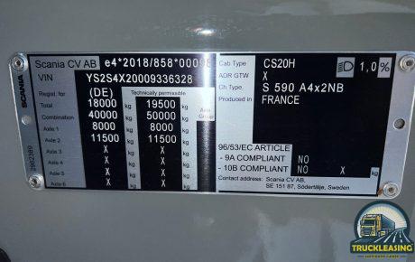 Scania S590 A4x2NB / VIN 9336328 / V8/ Standklima / Retarder / Opticruise / Smart 2 Tacho- 114.900 EUR€ net( factura externa)