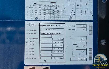 Kögel S24 Mega – 8.900€ net( factura externa)